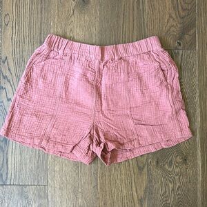Madewell Easy Pull-On Shorts in Lightspun in Vintage Quartz